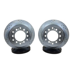 Toyota Sequoia Brake Rotors (2) - Rear - Baer Brakes - Claw Performance, Slot and Drilled - `01-`07